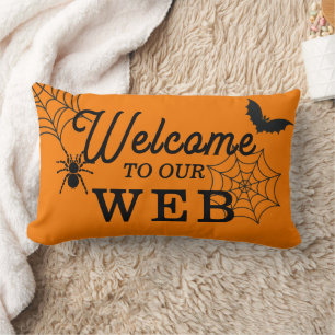 Halloween Welkom bij ons Web Lumber Sierkussen Kussen