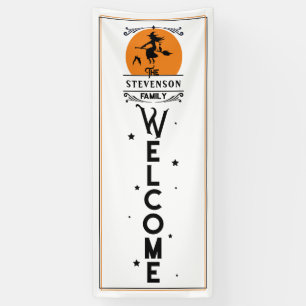 Halloween Welkom   Familienaam Deurlengte Spandoek