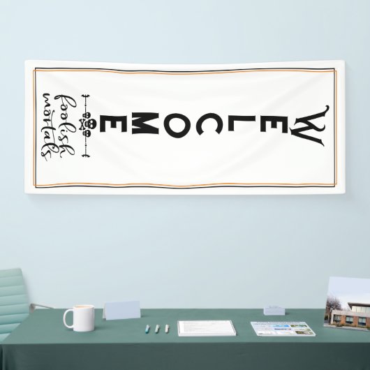 Halloween Welkom | Foolish Mortal door Length Spandoek (Beurs)