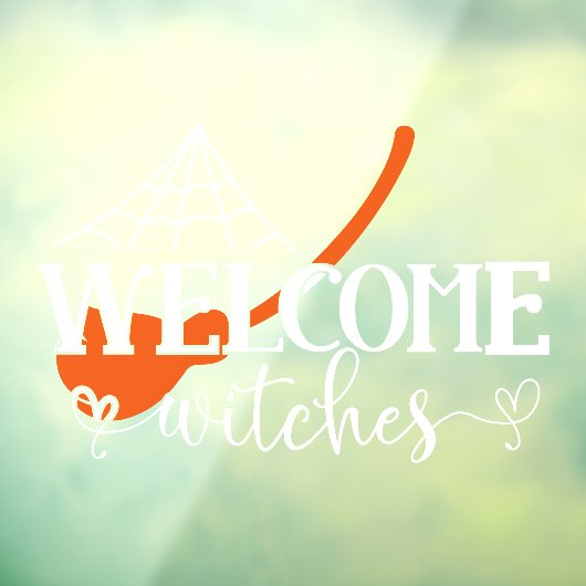 Halloween Welkom Heksen Raamsticker (Vel 3)