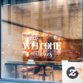 Halloween Welkom Heksen Raamsticker (Cafe Raam)