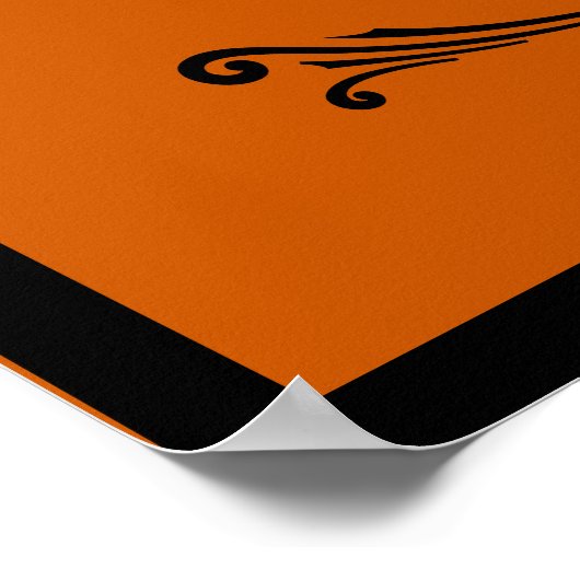 Halloween Welkom | Lengte Oranje heks Poster (Hoek)