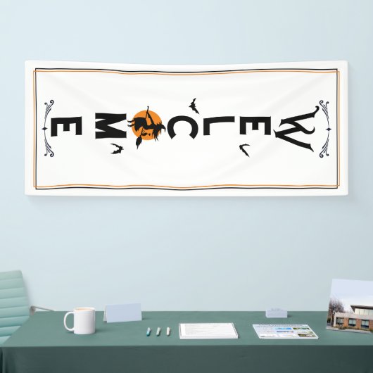 Halloween Welkom | Spookige lange voordeur Spandoek (Beurs)