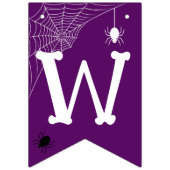 Halloween Welkom Stervelingen Zwart Paarse Vlaggetjes (Eerste vlag)