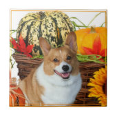 Halloween Welsh Corgi Ceramic Tile Tegeltje (Voorkant)