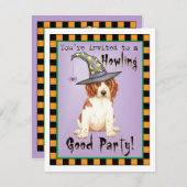 Halloween Welsh Springer Spaniel Invitation (Voorkant / Achterkant)