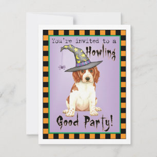 Halloween Welsh Springer Spaniel Invitation