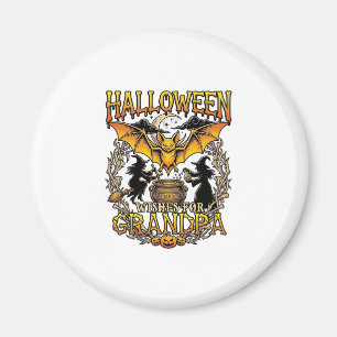 Halloween Wensen Opa Vleermuis Heksen Ketel_1 Magneet