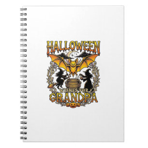 Halloween Wensen Opa Vleermuis Heksen Ketel_1 Notitieboek