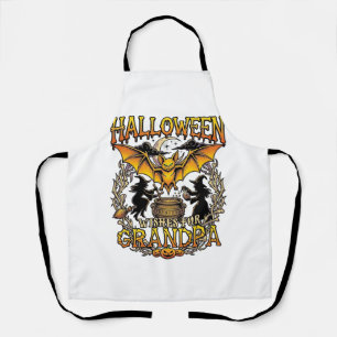 Halloween Wensen Opa Vleermuis Heksenketel_1 Schort
