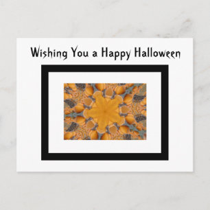 Halloween Wensen Sinaasappel Pompoen Kaleidoscoop  Briefkaart