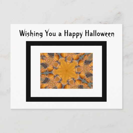 Halloween Wensen Sinaasappel Pompoen Kaleidoscoop  Briefkaart (Voorkant)
