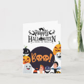 Halloween Wenskaart Collectie – Schattige Boo Kaart (Voorkant)