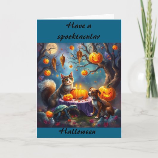 Halloween wenskaart Critter's Halloween Bedankkaart (Voorkant)