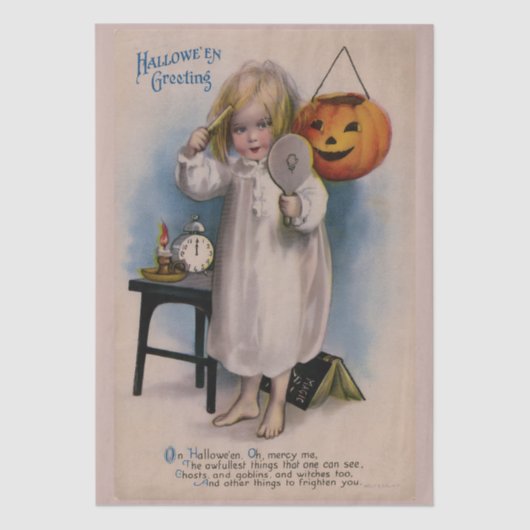 Halloween Wenskaart Decoupage Tissuepapier (Voorkant)