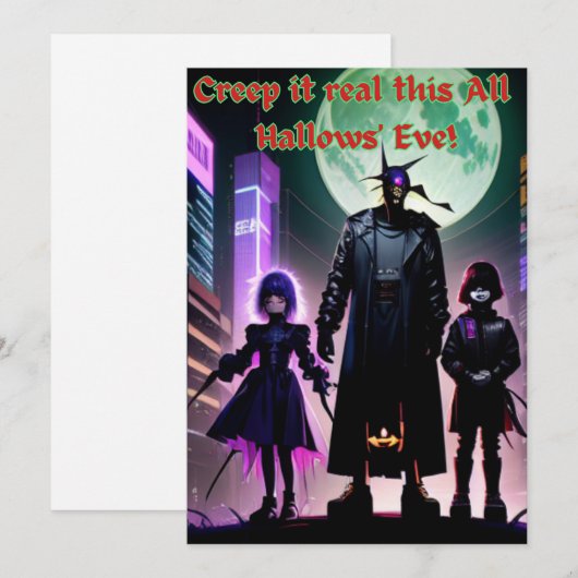 Halloween Wenskaart Feestdagenkaart (Voorkant / Achterkant)