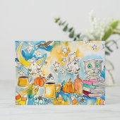 Halloween Wenskaart Feestdagenkaart (Staand voorkant)