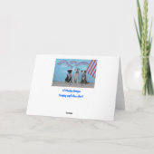 Halloween wenskaart. Foto, 3 honden in drag. Kaart (Achterkant)