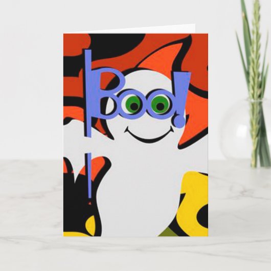 Halloween Wenskaart/Ghost Kaart (Voorkant)