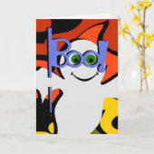 Halloween Wenskaart/Ghost Kaart (Gele Bloem)