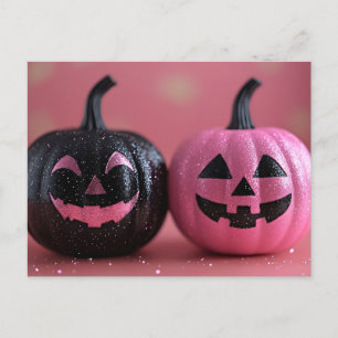 Halloween wenskaart griezelige pompoen briefkaart