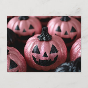 Halloween wenskaart griezelige pompoen briefkaart