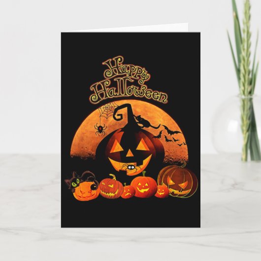 Halloween Wenskaart Kaart (Voorkant)