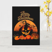 Halloween Wenskaart Kaart (Gele Bloem)