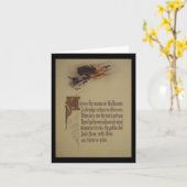 Halloween Wenskaart Kaart (Gele Bloem)