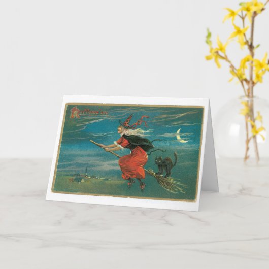 Halloween Wenskaart Kaart (Gele Bloem)