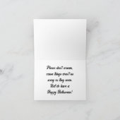 Halloween Wenskaart met Katten en Vleermuizen Kaart (Binnen)