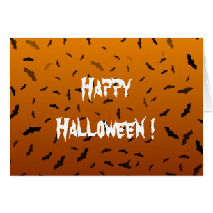 Halloween - Wenskaart met vleermuizen