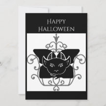 Halloween wenskaart met waterspuwer