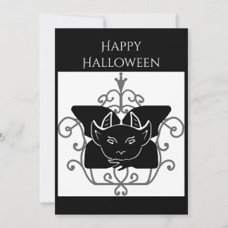 Halloween wenskaart met waterspuwer kaart