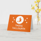 Halloween Wenskaart, Sinaasappel Kaart (Gele Bloem)