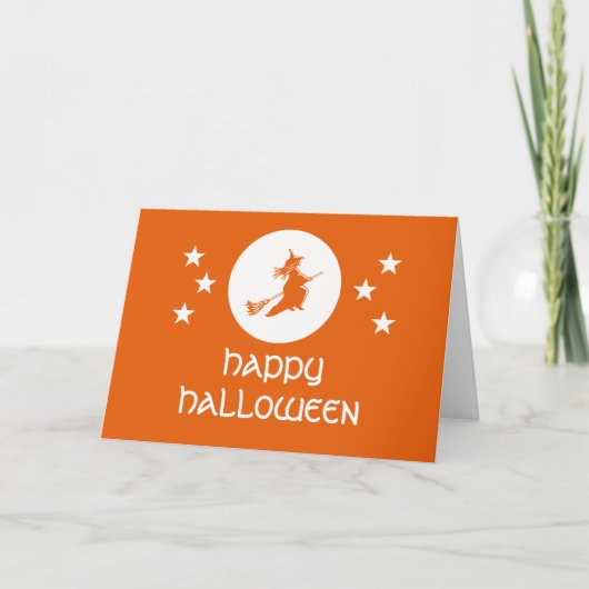 Halloween Wenskaart, Sinaasappel Kaart (Voorkant)
