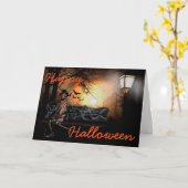 Halloween Wenskaart/Skelet Kaart (Gele Bloem)