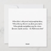 Halloween Wenskaarten 2022 Feestdagenkaart (Achterkant)