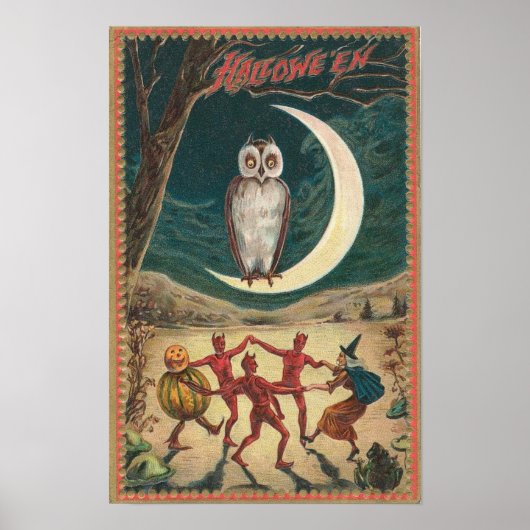 Halloween Wenskaarten Klassieke Posters (Voorkant)