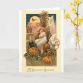 Halloween Wenskaarten Klassieke Posters Kaart (Gele Bloem)