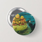 Halloween Wenskaarten Klassieke Posters Ronde Button 5,7 Cm (Voorkant /achterkant)