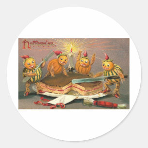 Halloween Wenskaarten Klassieke Posters Ronde Sticker