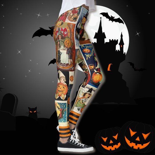 Halloween  Wenskaarten Witches Pumpkins Leggings