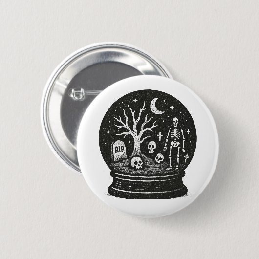 Halloween-Wereldbol Ronde Button 5,7 Cm (Voorkant /achterkant)