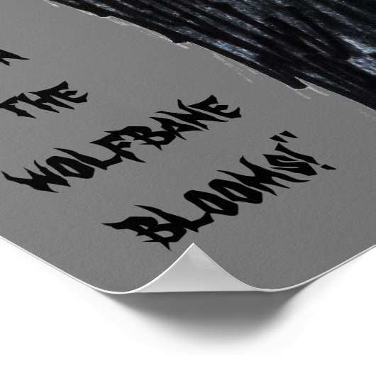 HALLOWEEN WEREWOLF BEWARE HET MOON poster (Hoek)