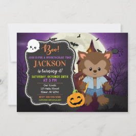 Halloween Werewolf Birthday Uitnodiging