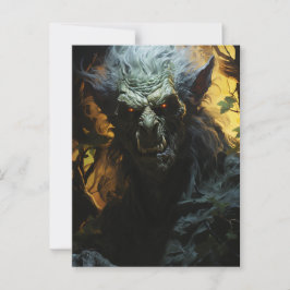 Halloween Werewolf Briefkaart