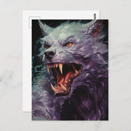 Halloween Werewolf Briefkaart (Voorkant / Achterkant)