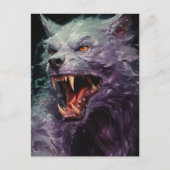 Halloween Werewolf Briefkaart (Voorkant)