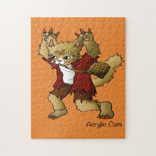 Halloween Werewolf Cat Legpuzzel (Verticaal)